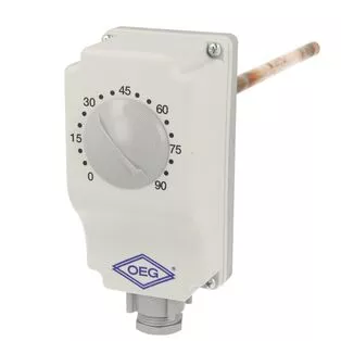 Tauchthermostat 1/2" TC 2-200 ,0 bis +90 °C Länge:200 mm 1/2"