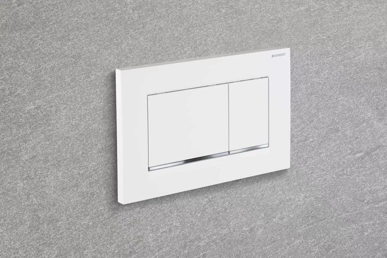GEBERIT Sigma30 Drückerplatte Weiß/Chrom, 2-Mengen-Spülung | 115883KJ1