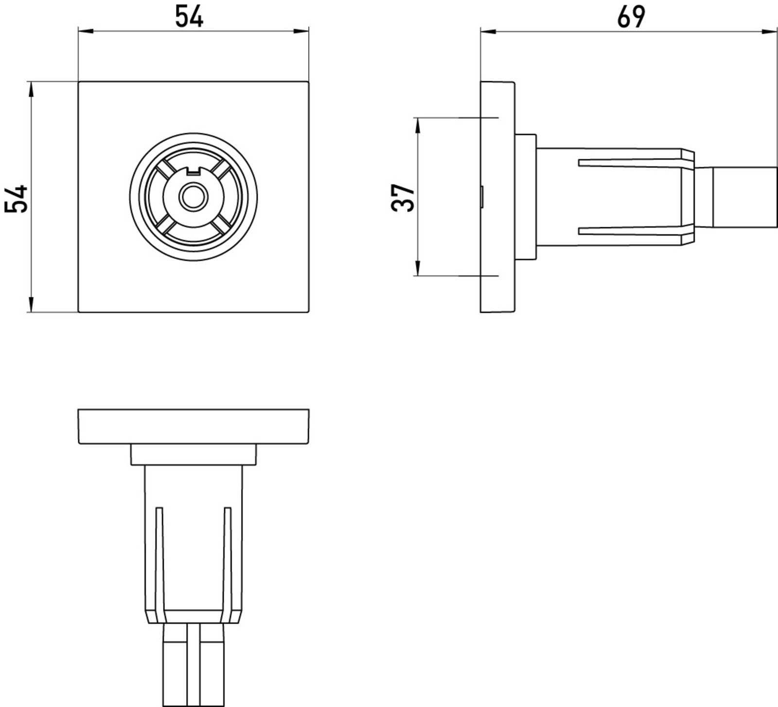 VIGOUR Befestigungsrosettenpaar derby V3 plus f.Vorhangstangen verchromt | DEPVSROS