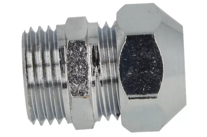 Gerade-Quetschverschraubung, eins. QV 1/2 x 12 mm, verchromt