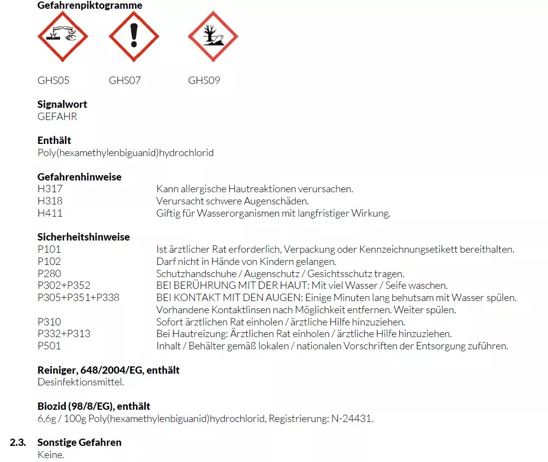 CONEL CARE WD 115 Clearwater 1 Liter Flasche Desinfektion | GCCWWD1