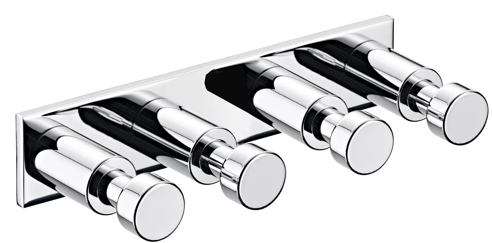 VIGOUR Handtuchhakenleiste derby plus m.4 Haken verchromt | DEPHAL4
