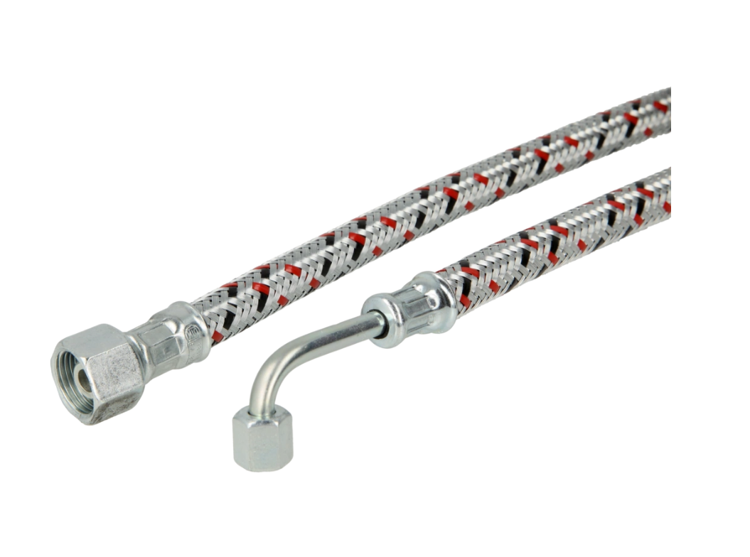 Ölschlauch für Körting SR 6 LLR/90° Rohrbogen 3/8" ÜVM x 1000mm, geeignet f.Biodiesel