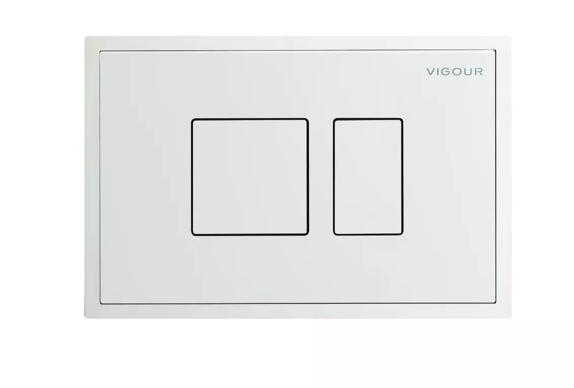 VIGOUR Betätigungsplatte AI weiss wandbündiger Einbau f.2-Mengen-Spültechnik  | V1AIW