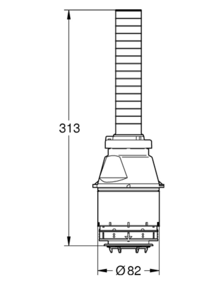 Grohe Servo-Ablaufverlängerung ohne Sitz | 43486000
