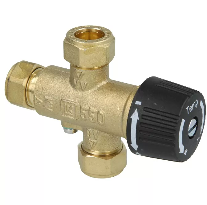 Thermostatischer Brauchwassermischer Anschluss Ø 15 mm 35 - 65C°