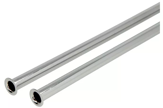 Kupferrohr 500 mm x Ø 10 mm, verchromt beidseitger Bördelrand 3/8" x 1/2"