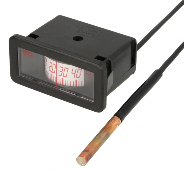 Thermometer 0 - 120 °C 1500 mm Einbau waagerecht Heizung, THK 150S/58S Einbauthermometer