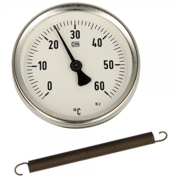 Bimetall-Anlegethermometer, 0 - 60 °C, Gehäuse 63 mm, ATh 63 F-S
