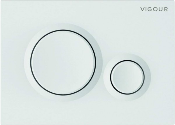 VIGOUR Betätigungsplatte DON individual 1.0 weiss für 2-Mengen-Spültechnik V1DON